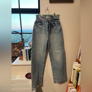 Reformation Wilder High Rise Wide Leg Cropped Jeans